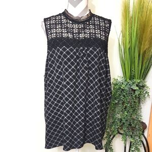 Maurices Black and White Patterned Top